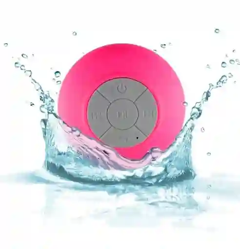 Parlante Bluetooth Para Ducha Rosado Resistente Al Agua.