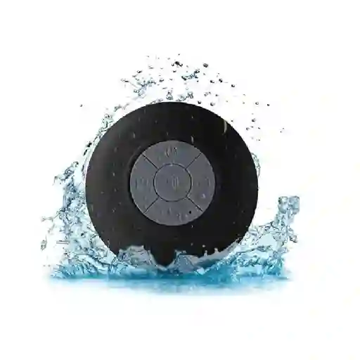 Parlante Bluetooth Para Ducha Negro Resistente Al Agua.