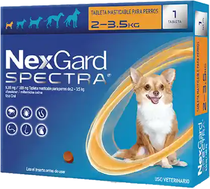 Nexgard Spectra Antiparasitario Perro de 2 a 3.5 Kg 1 Tableta