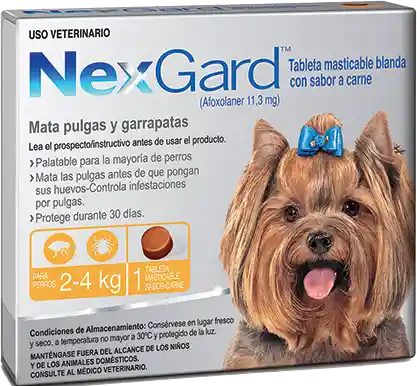 Nexgard Antiparasitario Para Perro de 2 a 4 Kg 1 Tableta