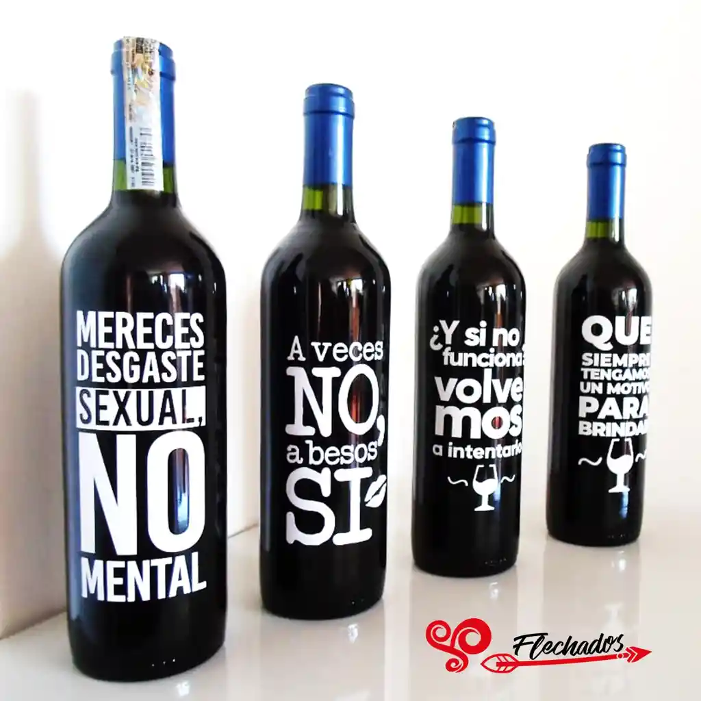 Vino Merlot con Mensaje