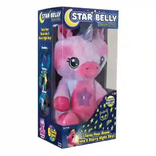 Muñeco Con Proyección De Luces Nocturnas - Star Belly rosado