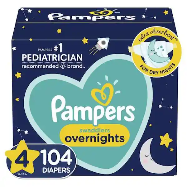 Pampers Pañal Swaddlers Overnight Talla 4