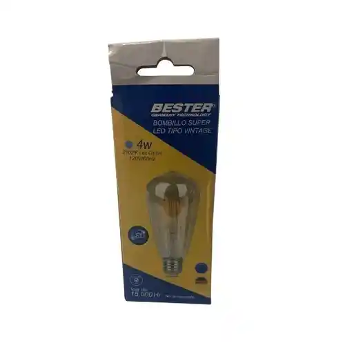 Bester Bombillo Súper Led Tipo Vintage 120V/60 H 4W