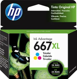 Cartucho De Tinta Hp 667xl Tricolor Original 3ym80al