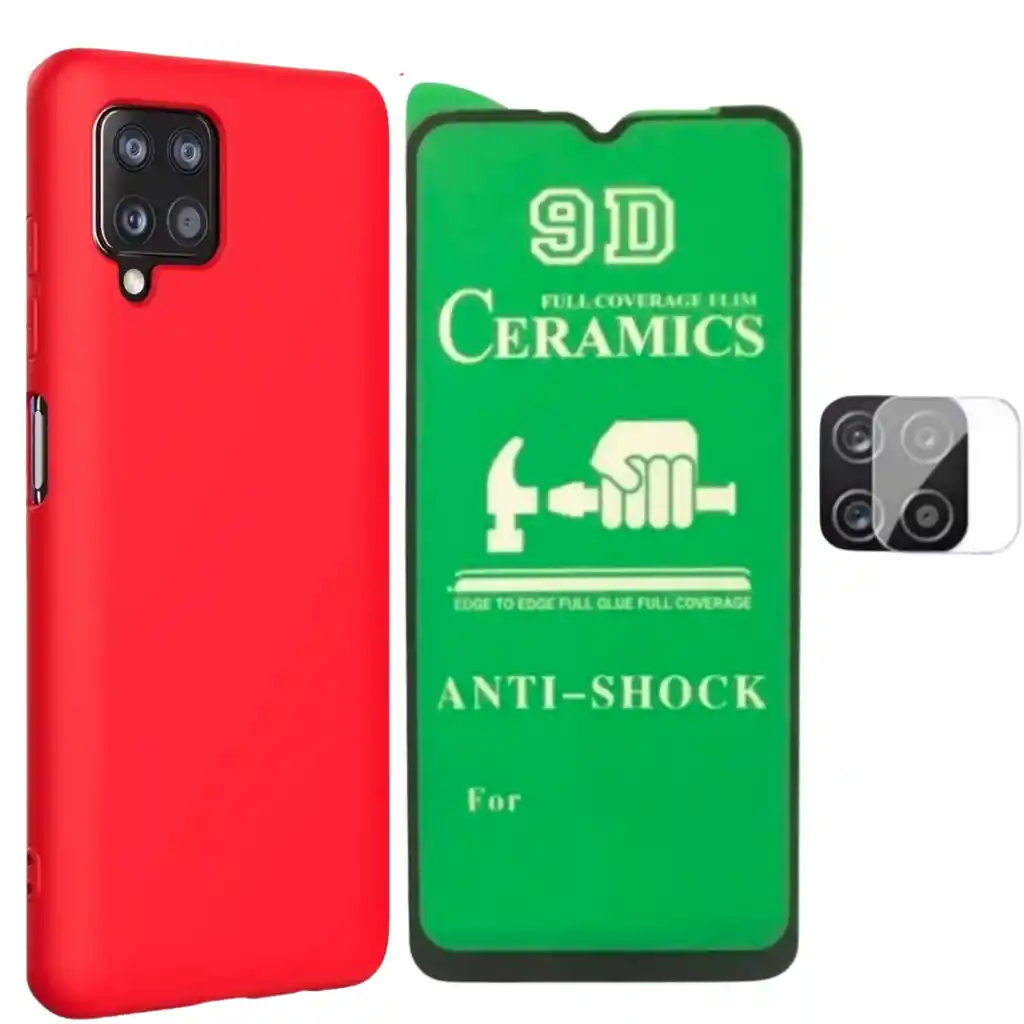 Samsung Silicone Case + Protector Pantalla + Vidrio Camara M12