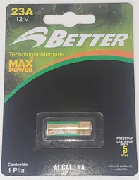 Blister Pila Batería Better Ref23A Alcalina 12V Por 1 Unidad