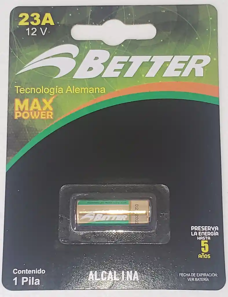 Blister Pila Batería Better Ref23A Alcalina 12V Por 1 Unidad
