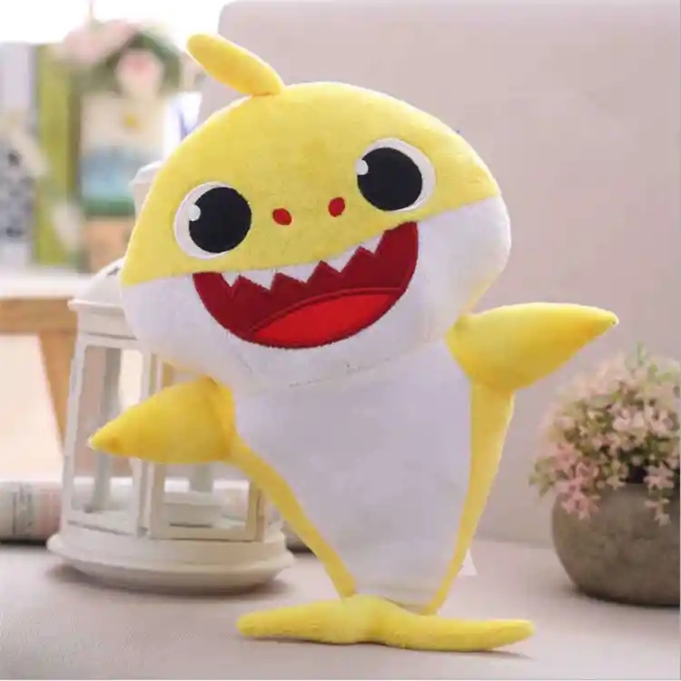 Muñeco Peluche Baby Shark- Canción Y Luces Algodón + Batería