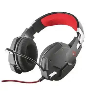 Audífonos Gamer Trust Carus Gxt 322 Negro Y Rojo