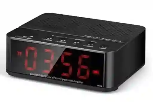 Reloj Despertador Altavoz Bluetooth Recargable Micro Sd Mp3