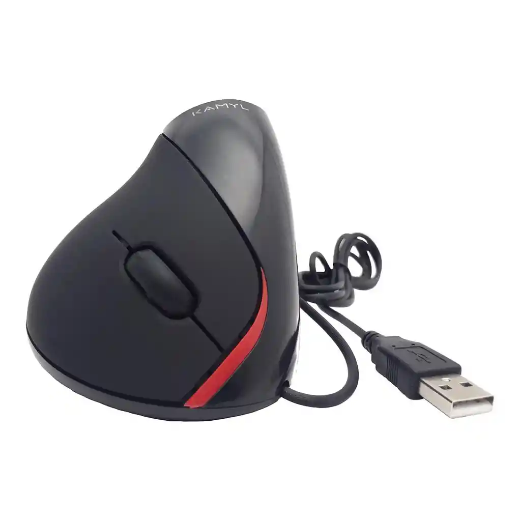 Mouse Vertical 5d Ergonómico Conexión Cable Usb