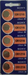 Batería Pila Cr1216 Murata Sony Original Litio. 3v. Pack X 5