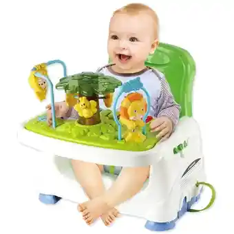 Silla De Comer De Bebe Portatil Con musica VERDE