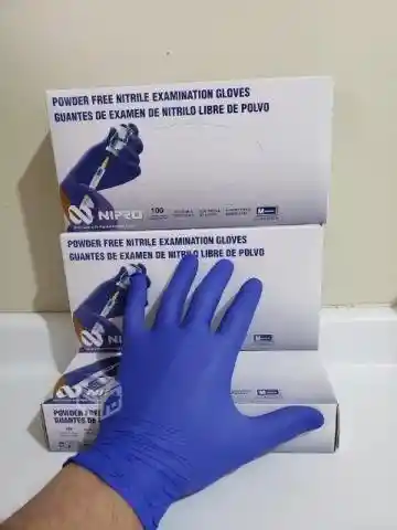 Guantes Nitrilo marca Nipro Talla M Caja x 100 unidades