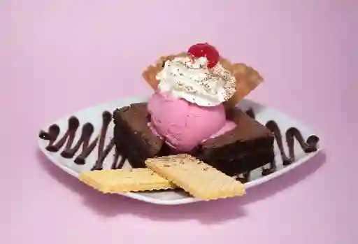 Brownie con Helado