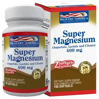 HEALTHY AMERICA Super Magnesio 400Mg 100 Softgels