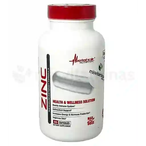 Metabolic Zinc Oxido Citrato y Gluconato 