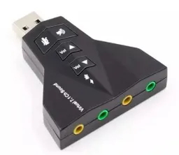 Tarjeta De Doble Sonido 7.1 Usb Control De Volumen Plug Mic