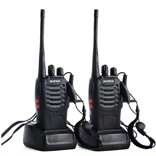 Radio Walkie Talkie Baofeng Bf-888s Uhf X2 Bateria 1500m Ah