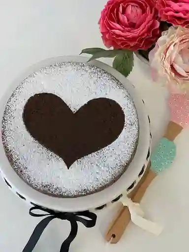 Torta Corazón Brownie Melcochudo