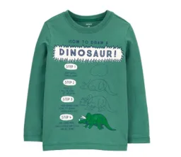 Carters Camiseta Manga Larga Dinosaurio 2t