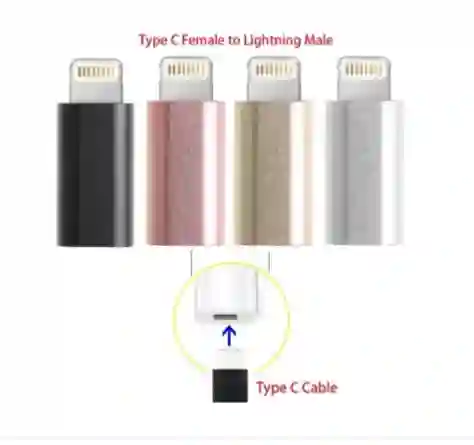 Lightning Conversor Adaptador Tipo C A