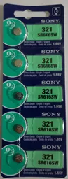 Pila Batería Sony 321 (sr616sw) 1.55v Original Pack X 5