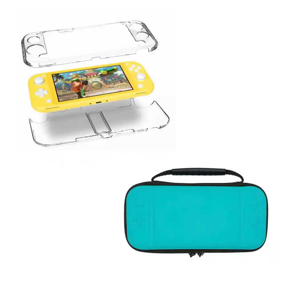 Nintendo Switch Acrílico Transparente + Estuche Rígido Lite