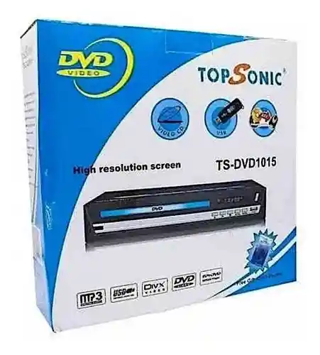 Reproductor Dvd Top Sonic Multiformato Puerto Usb Mp3 Mpeg4