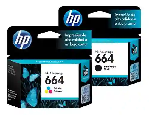 Hp Kit Cartucho De Tinta 664 Negro Y Tricolor Original