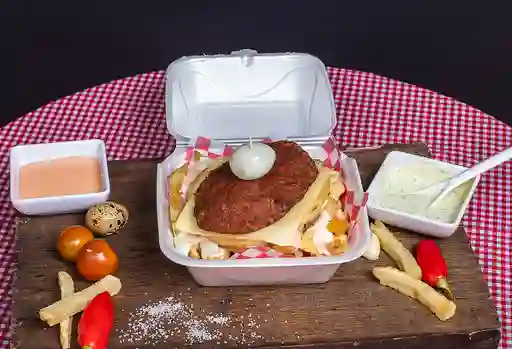 Salchipapas Mandi Burger