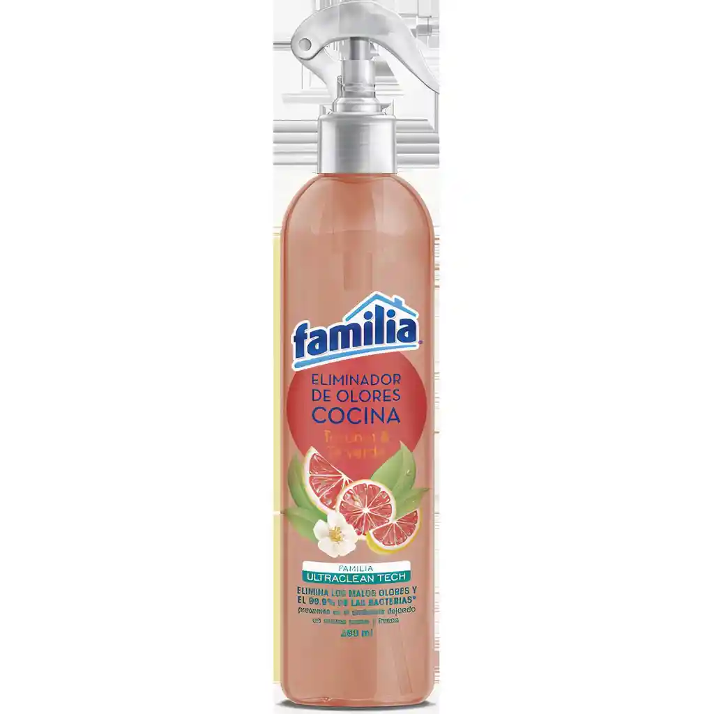 Eliminador De Olores Y Desinfectante De Superficie Familia Cocina Toronja Te Verde X 280Ml