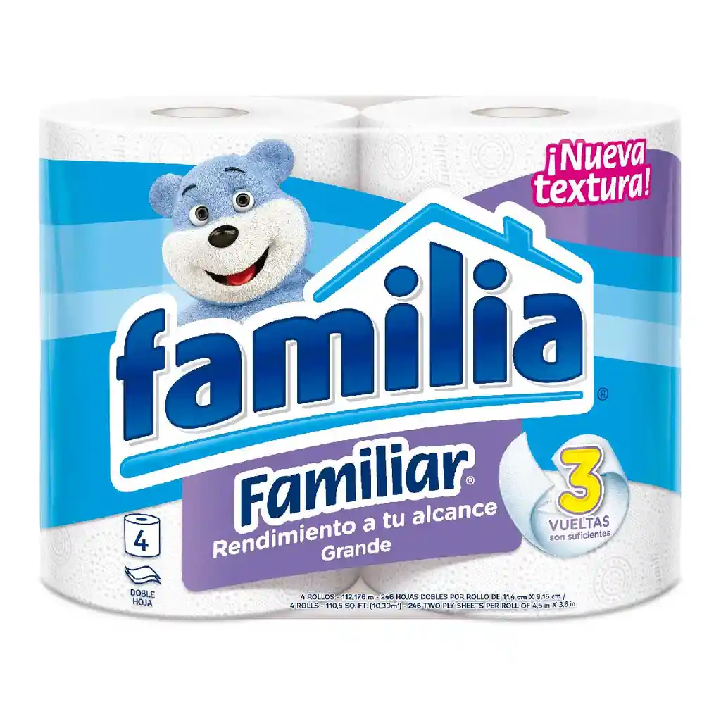 Familia Papel Higiénico Familiar Doble Hoja