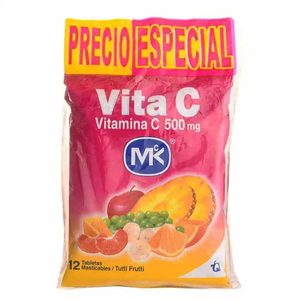 Vitamina C Mk Tutti Fruti  x 12 Tabletas Masticables