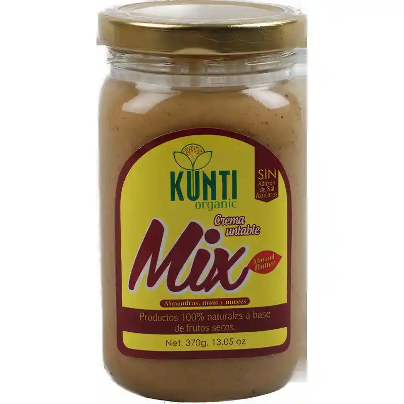 Kunti Crema Untable Mix de Almendras Maní y Nueces