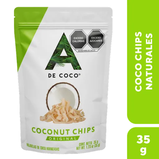 A De Coco Chips de Coco Naturales