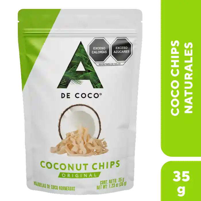 A De Coco Chips de Coco Naturales