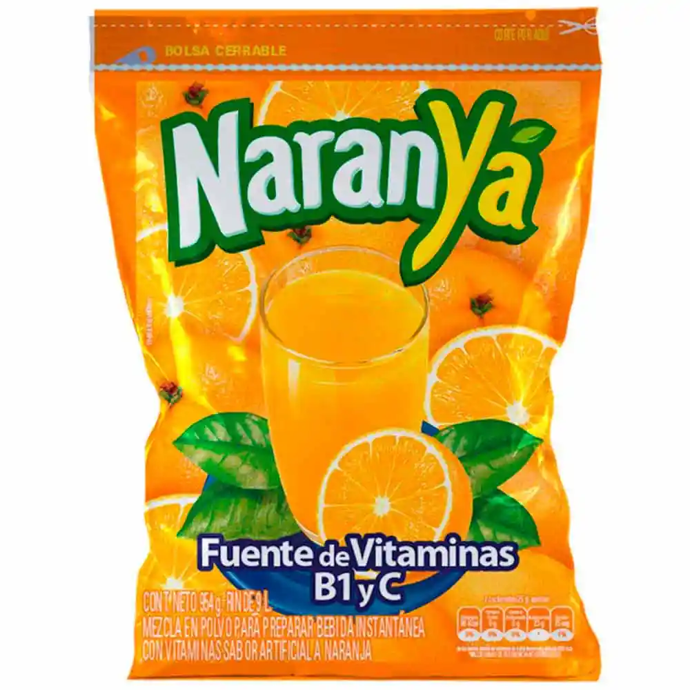 Naranya Refresco en Polvo Sabor a Naranja