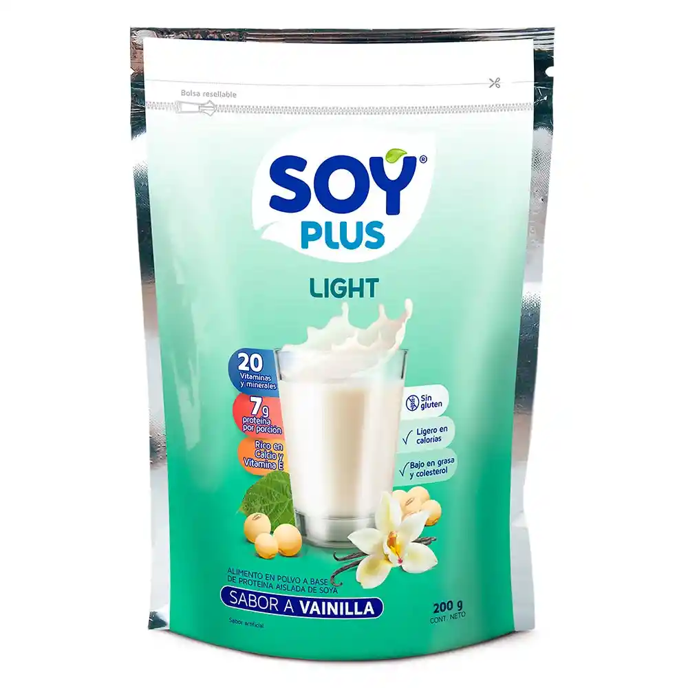 Soy Plus Alimento en polvo Sabor a Vainilla Light