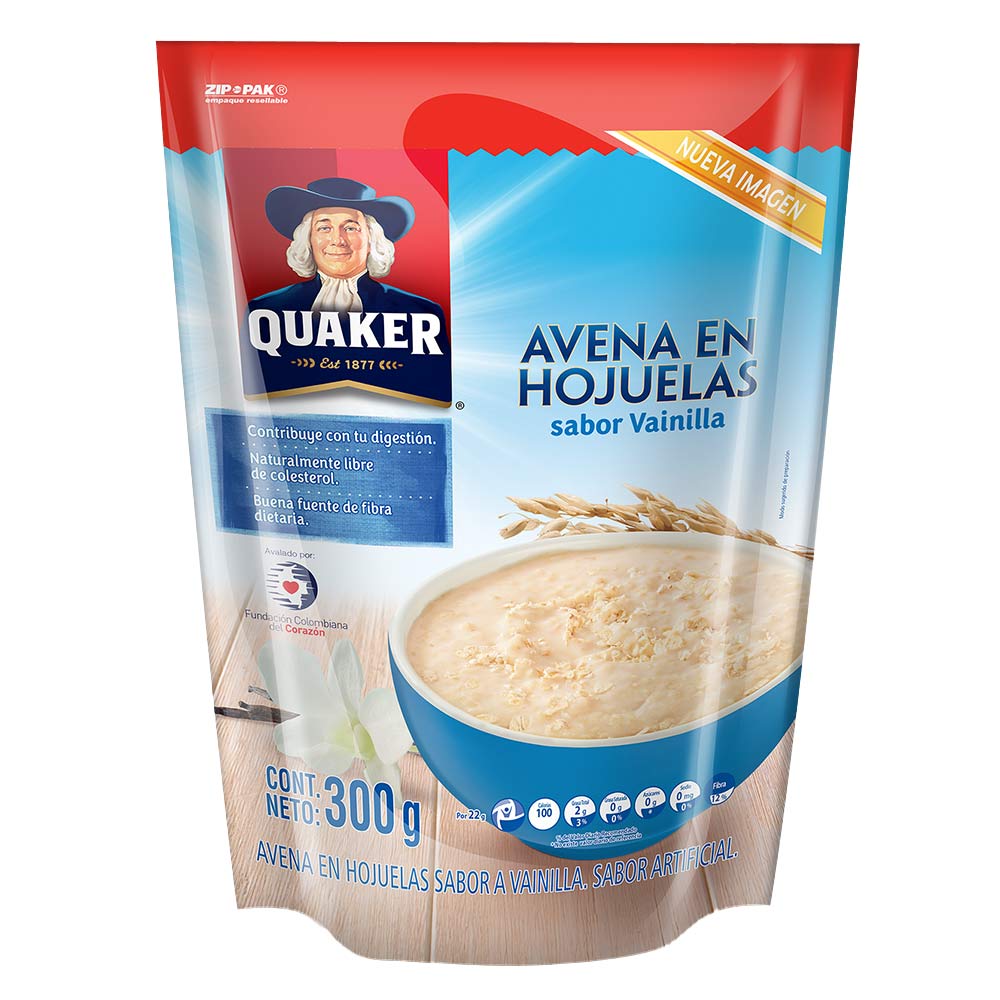 Quaker Avena en Hojuelas Sabor Vainilla 300 g