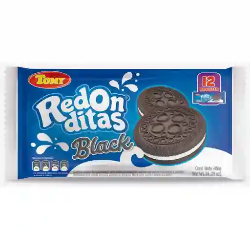 Redonditas Galletas Black de Chocolate con Crema de Vainilla