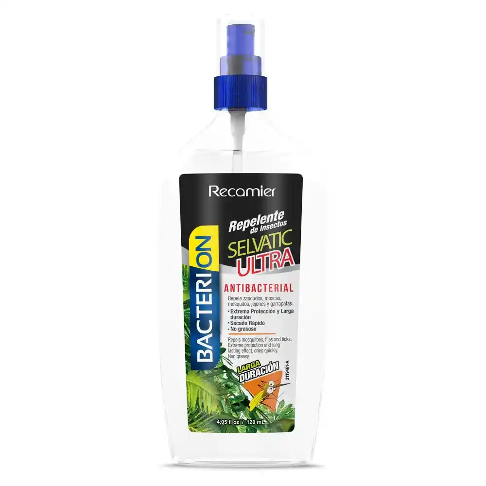 Bacterion Repelente de Insectos Selvatic Ultra Antibacterial en Spray