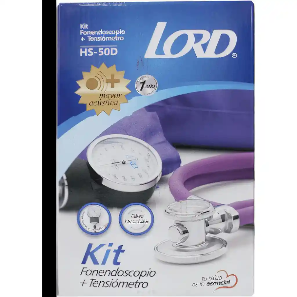 Lord Kit Tensiometro + Fonendoscopio Color Negro