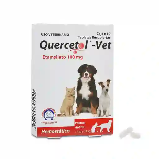  Quercetol-Vet Hemostático para Perros y Gatos (100 mg)