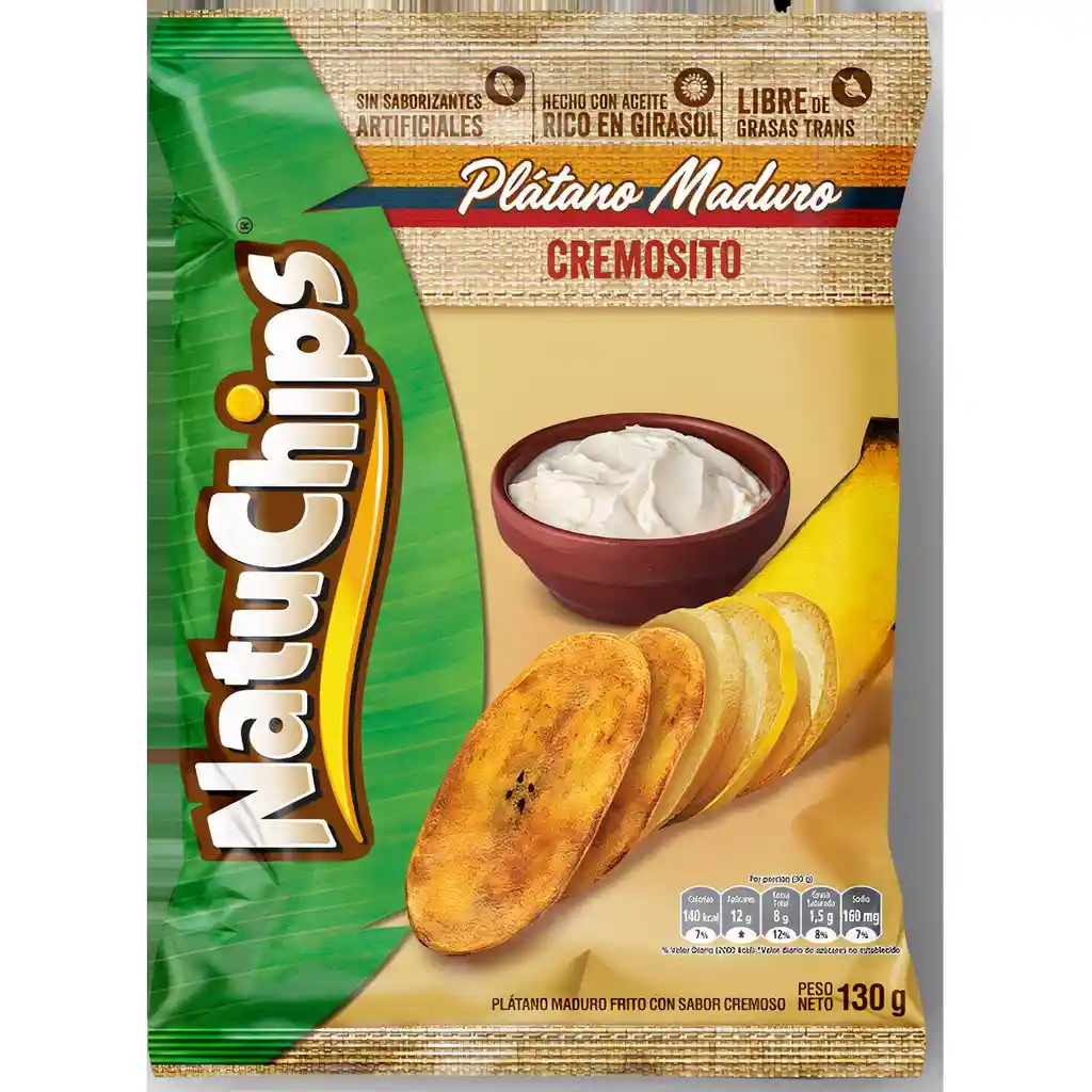 Natuchips Plátano Maduro Cremoso Familiar