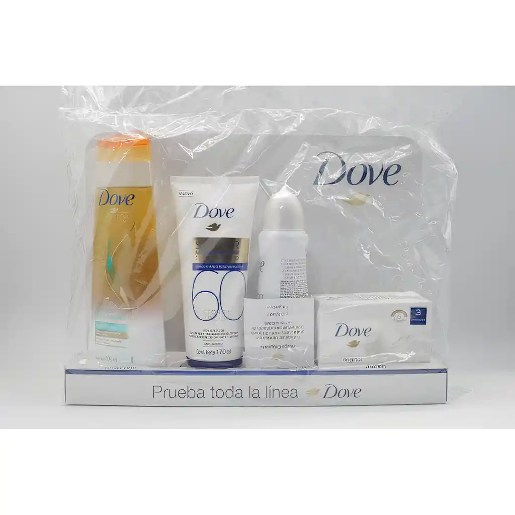 Dove Kit Óleo Micelar . Dove Shampoo Oleo Micelar Botella 400 mL + Dove Acondicionador 60 Minutos Pote 170 mL + Dove Desodorante 1 Und + Dove Jabón Barra 