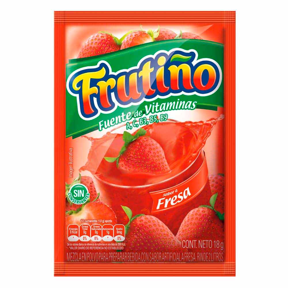 Frutiño Refresco en Polvo Sabor a Fresa - Rappi