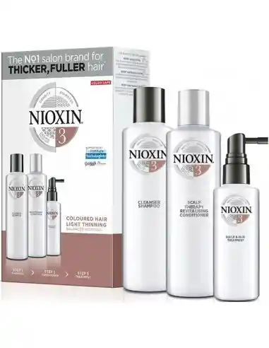 Nioxin Kit System 3 Shampoo + Acondicionador + Tratamiento 