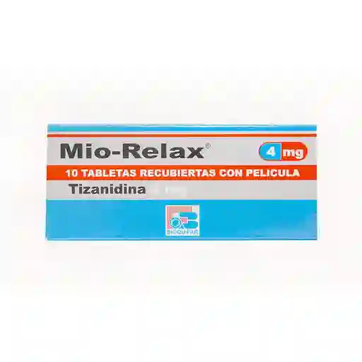 Tizanidina Mio-Relax X 10 Tabletas